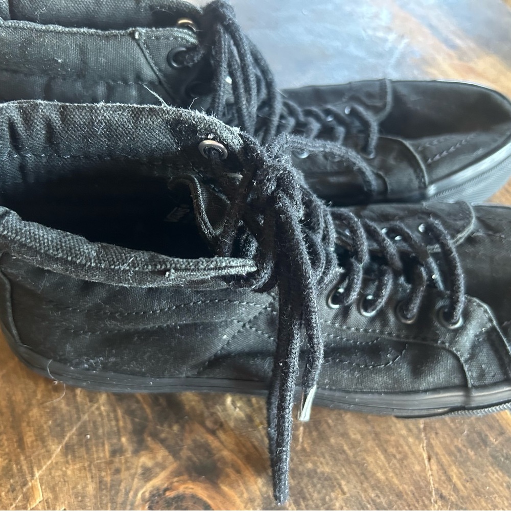 Vans‎ Shoes Mens 6.5  Womens 8 Old Skool Skate High Sneakers 721278 Black Canvas
